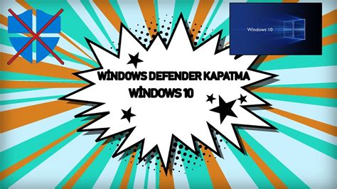 Windows 10 da windows defender kapatma